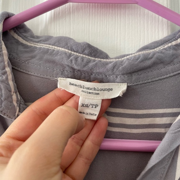 Soft Casual Striped Blouse - Picture 2 of 5